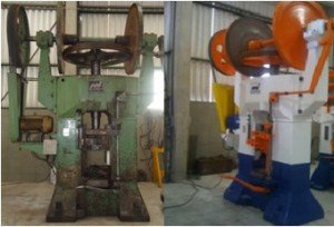 Conjunto de máquinas industriais